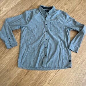 Roark Men’s Scholar Long Sleeve Button Down Gray Shirt size L